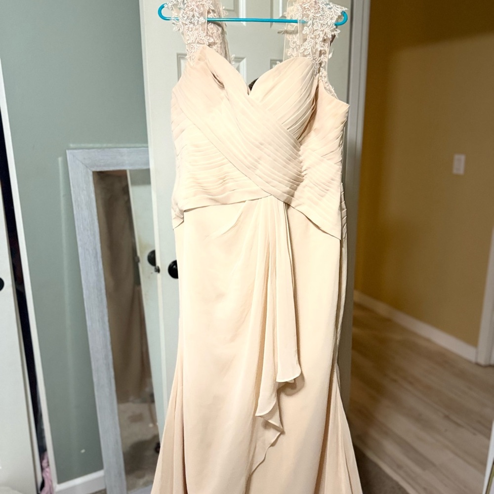 Elegant Cream Evening Gown